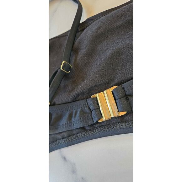 Betty Jade Swimsuit Womens Medium Black Cut Out Monokini One Piece Minimalist - Picture 4 of 8